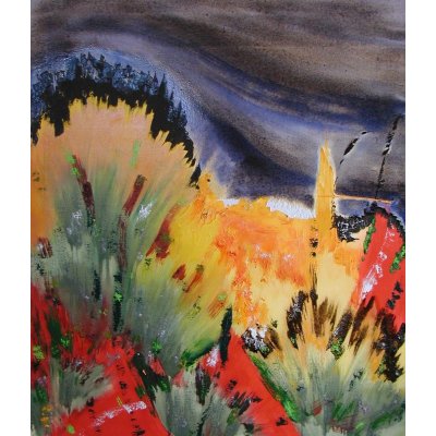 OLIO SU TELA NUNZIO DI FABIO ' VIVA PALPITAZIONE ' dimensioni L 85 x H 100 cm.