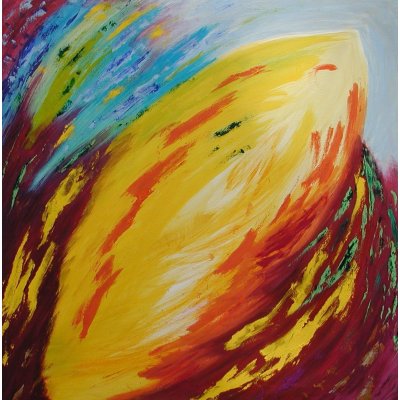 MIXED MEDIA SU TELA NUNZIO DI FABIO ' APNEA ' dimensioni L 110 x H 110 cm.