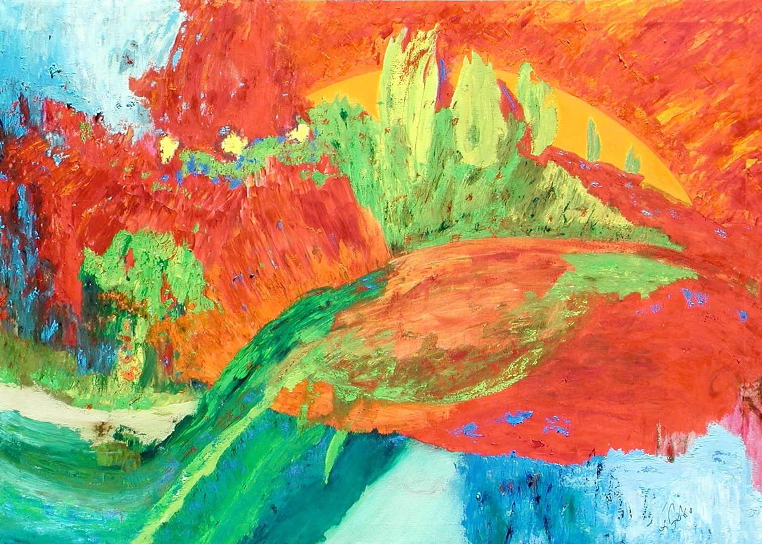OLIO SU TELA  NUNZIO DI FABIO ' RE DEL GIORNO '  dimensioni L 140 x H 100 cm.