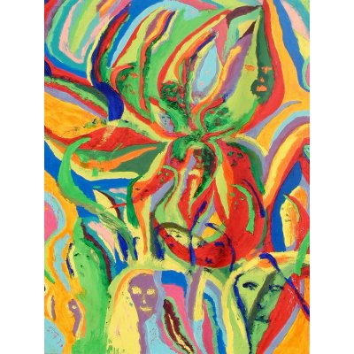 OLIO SU TELA NUNZIO DI FABIO ' FANTASMINI ALL ' OPERA ' dimensioni L 100 x H 140 cm.