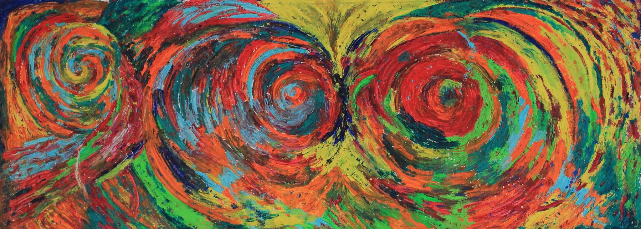 OLIO SU TELA  NUNZIO DI FABIO ' FOKI '  dimensioni L 272 x H 106 cm.