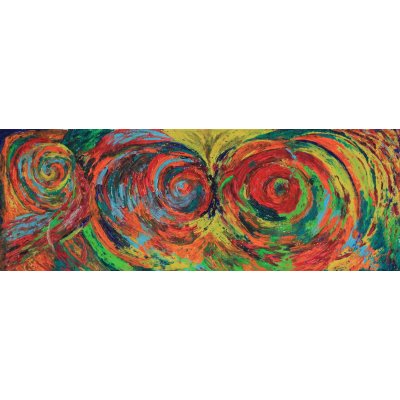 OLIO SU TELA NUNZIO DI FABIO ' FOKI ' dimensioni L 272 x H 106 cm.