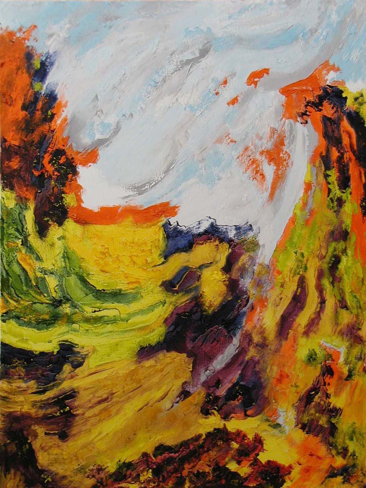 OLIO SU TELA  NUNZIO DI FABIO ' ELETTRIZZANTE '  dimensioni L 60 x H 80 cm.