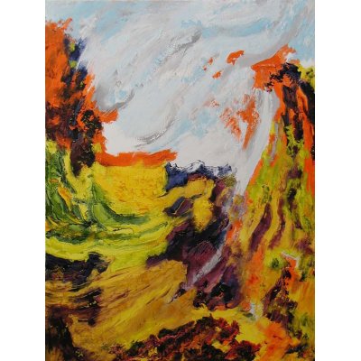 OLIO SU TELA NUNZIO DI FABIO ' ELETTRIZZANTE ' dimensioni L 60 x H 80 cm.