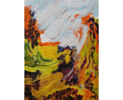 OLIO SU TELA NUNZIO DI FABIO ' ELETTRIZZANTE ' dimensioni L 60 x H 80 cm.