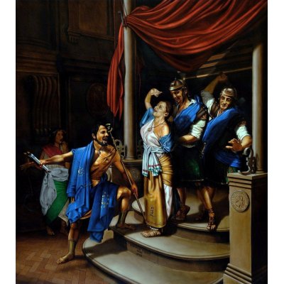 OLIO SU TELA STEFANO D'ACUNTO ' L ' EURO SCACCIA LA LIRA ' dimensioni L 145 x H 165 cm.