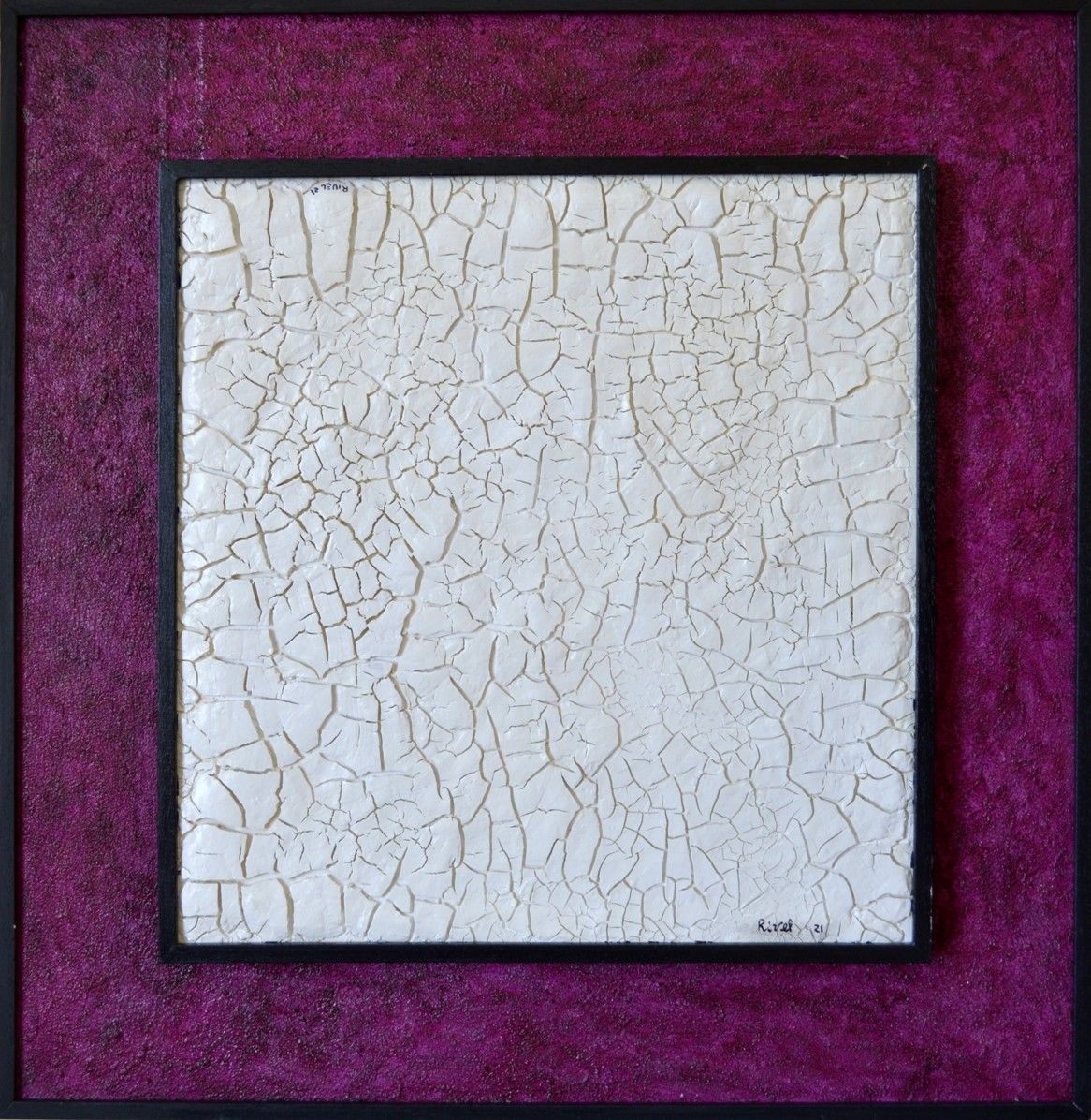MIXED MEDIA  RICCARDO VELLUTO ' CREPE IN ROSSO '  dimensioni L 66 x H 67 cm.