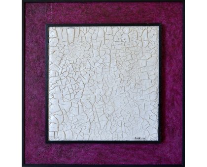 MIXED MEDIA RICCARDO VELLUTO ' CREPE IN ROSSO ' dimensioni L 66 x H 67 cm.