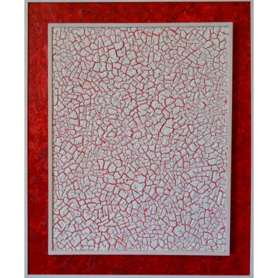 MIXED MEDIA RICCARDO VELLUTO ' BLOOD ' dimensioni L 68 x H 82 cm.