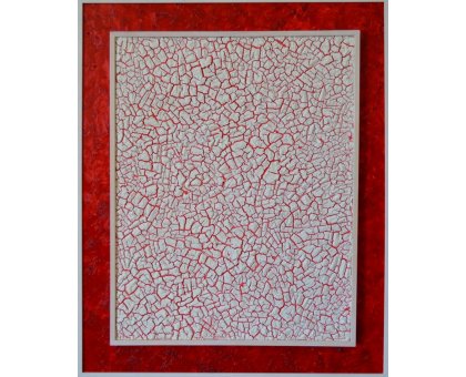 MIXED MEDIA RICCARDO VELLUTO ' BLOOD ' dimensioni L 68 x H 82 cm.