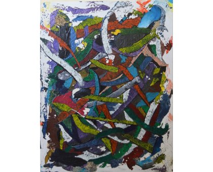 MIXED MEDIA RICCARDO VELLUTO ' NASSIRYA ' dimensioni L 60 x H 80 cm.