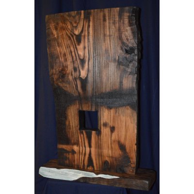 SCULTURA IN LEGNO RICCARDO VELLUTO ' LA FINESTRA DEL MONDO 2021 ' dimensioni L 58 x H 85 x P 17 cm.