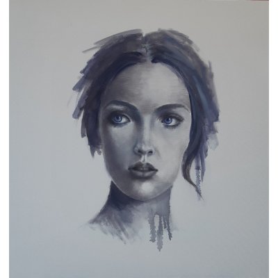 OLIO SU TELA BRUNA BONELLI ' STUPORE ' dimensioni L 70 x H 70 cm.