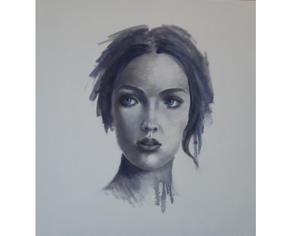 OLIO SU TELA BRUNA BONELLI ' STUPORE ' dimensioni L 70 x H 70 cm.