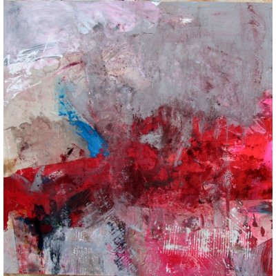 MIXED MEDIA SU TELA RENATO GIORGIO ' SENZA TITOLO 9 ' dimensioni L 80 x H 80 cm.