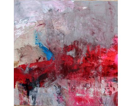 MIXED MEDIA SU TELA RENATO GIORGIO ' SENZA TITOLO 9 ' dimensioni L 80 x H 80 cm.