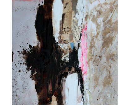 MIXED MEDIA SU TELA RENATO GIORGIO ' SENZA TITOLO 15 ' dimensioni L 60 x H 60 cm.