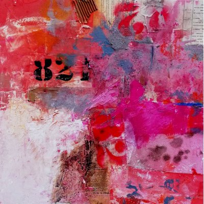 MIXED MEDIA SU TELA RENATO GIORGIO ' SENZA TITOLO 21 ' dimensioni L 60 x H 60 cm.