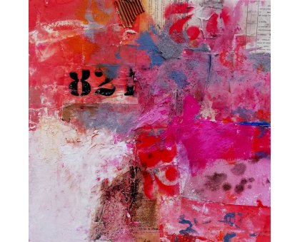 MIXED MEDIA SU TELA RENATO GIORGIO ' SENZA TITOLO 21 ' dimensioni L 60 x H 60 cm.