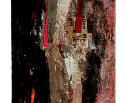 MIXED MEDIA SU TELA RENATO GIORGIO ' SENZA TITOLO 12 ' dimensioni L 50 x H 50 cm.