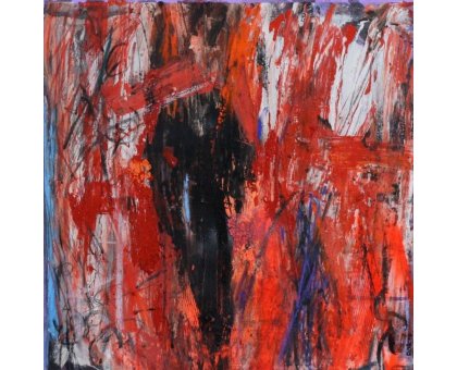 MIXED MEDIA SU TELA RENATO GIORGIO ' SENZA TITOLO 3 ' dimensioni L 80 x H 80 cm.