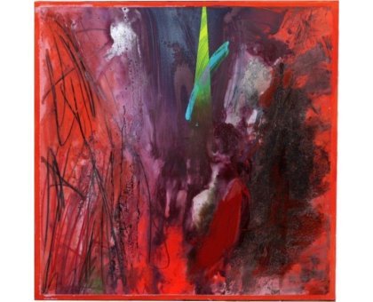 MIXED MEDIA SU TELA RENATO GIORGIO ' SENZA TITOLO 6 ' dimensioni L 100 x H 100 cm.