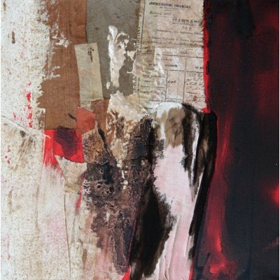 MIXED MEDIA SU TELA RENATO GIORGIO ' SENZA TITOLO 10 ' dimensioni L 40 x H 40 cm.