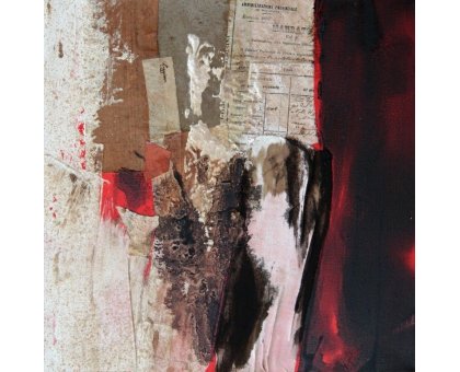 MIXED MEDIA SU TELA RENATO GIORGIO ' SENZA TITOLO 10 ' dimensioni L 40 x H 40 cm.