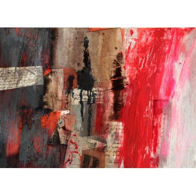 MIXED MEDIA SU TELA RENATO GIORGIO ' SENZA TITOLO 11 ' dimensioni L 70 x H 50 cm.