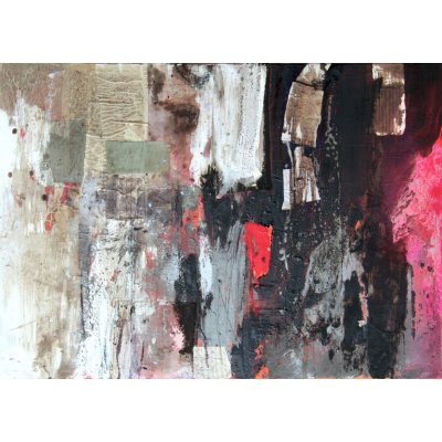 MIXED MEDIA SU TELA RENATO GIORGIO ' SENZA TITOLO 13 ' dimensioni L 100 x H 70 cm.