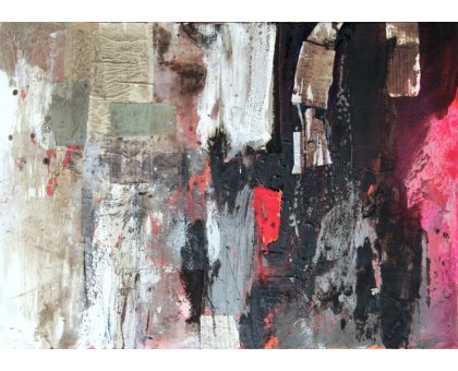 MIXED MEDIA SU TELA RENATO GIORGIO ' SENZA TITOLO 13 ' dimensioni L 100 x H 70 cm.