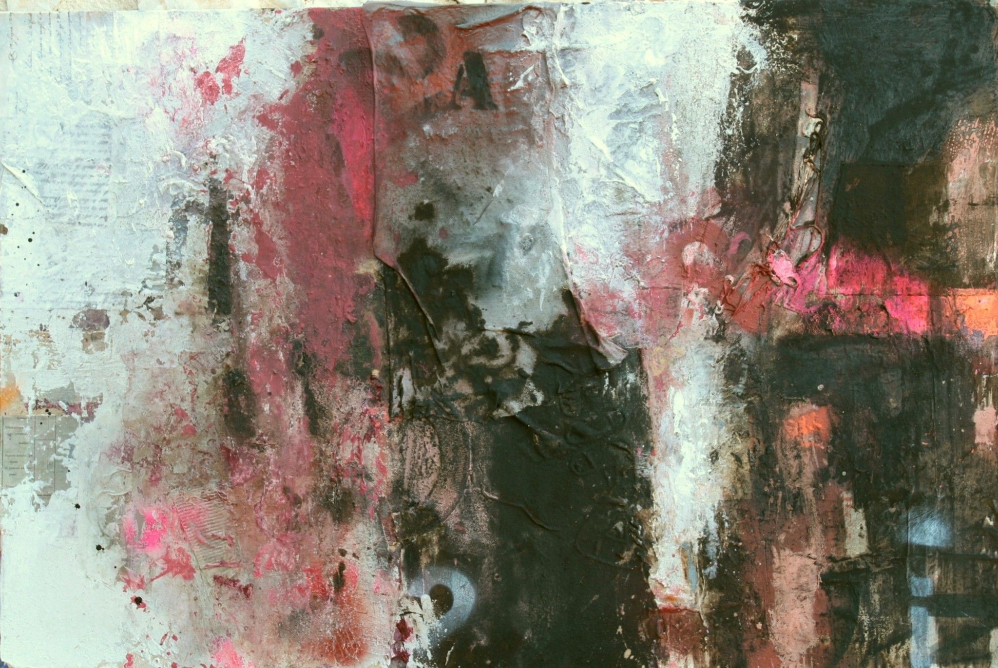 MIXED MEDIA SU TELA  RENATO GIORGIO ' SENZA TITOLO 16 '  dimensioni L 100 x H 70 cm.