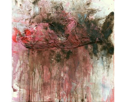 MIXED MEDIA SU TELA RENATO GIORGIO ' SENZA TITOLO 19 ' dimensioni L 70 x H 70 cm.