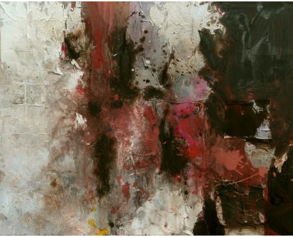 MIXED MEDIA SU TELA RENATO GIORGIO ' SENZA TITOLO 20 ' dimensioni L 120 x H 100 cm.