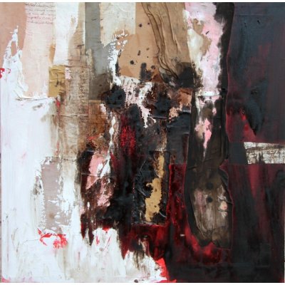 MIXED MEDIA SU TELA RENATO GIORGIO ' SENZA TITOLO 14 ' dimensioni L 80 x H 80 cm.