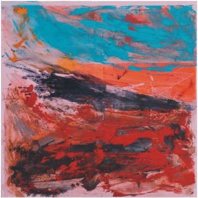 MIXED MEDIA SU TELA RENATO GIORGIO ' SENZA TITOLO 7 ' dimensioni L 80 x H 80 cm.