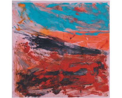 MIXED MEDIA SU TELA RENATO GIORGIO ' SENZA TITOLO 7 ' dimensioni L 80 x H 80 cm.