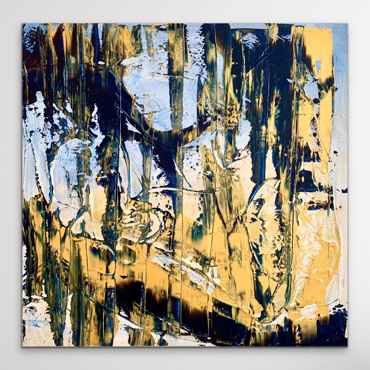 ACRILICO SU TELA  LETTERIA RUSSO ' JUNGLE '  dimensioni L 80 x H 80 cm.