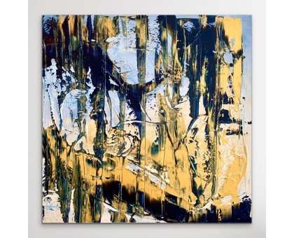 ACRILICO SU TELA LETTERIA RUSSO ' JUNGLE ' dimensioni L 80 x H 80 cm.