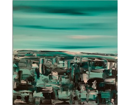 ACRILICO SU TELA LETTERIA RUSSO ' DIVINE FOREST ' dimensioni L 70 x H 70 cm.