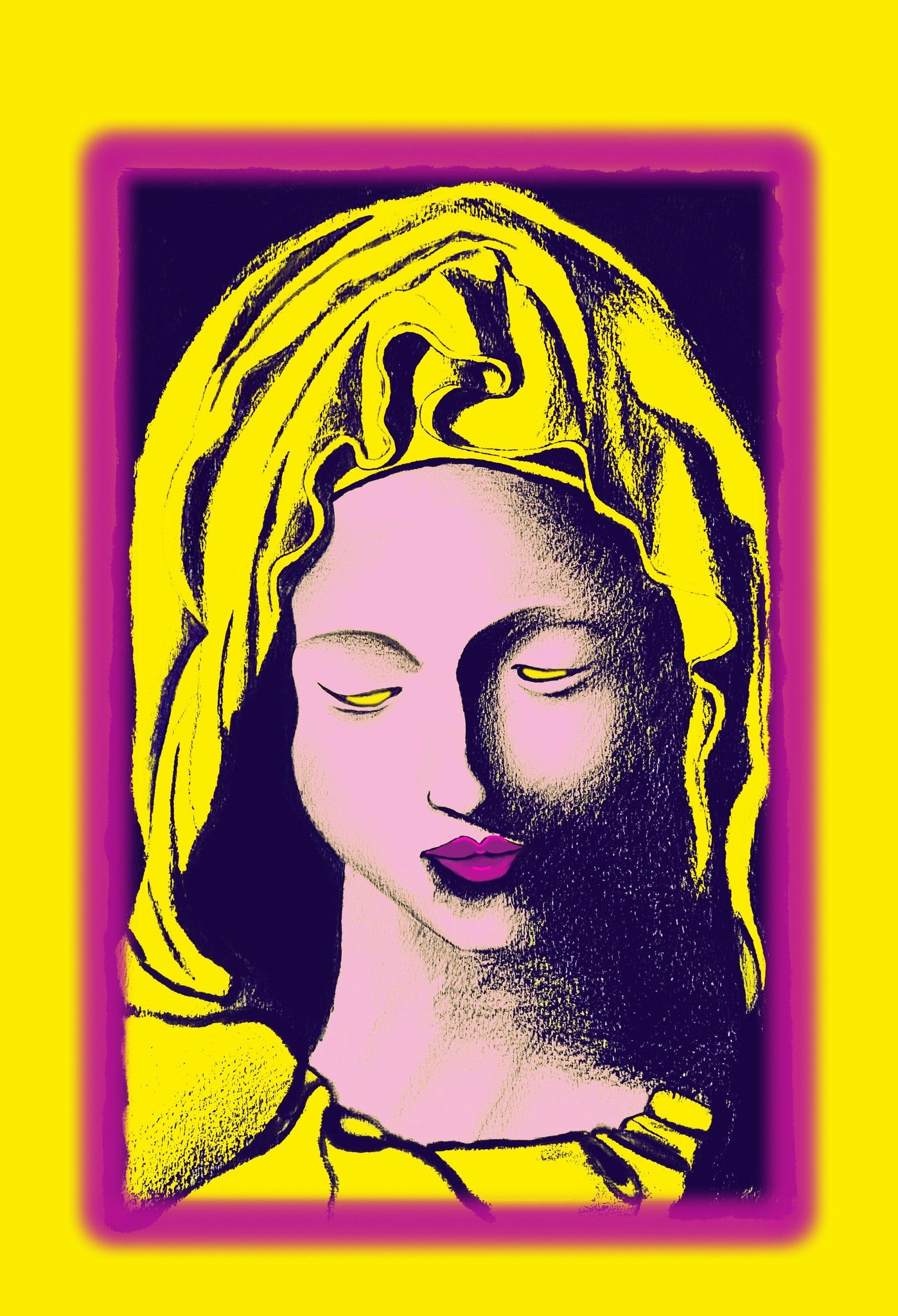 MIXED MEDIA SU TELA  TIZIANA STOCCO ' LA MIA PIETA' DI SAN PIETRO 1 '  dimensioni L 30 x H 40 cm.