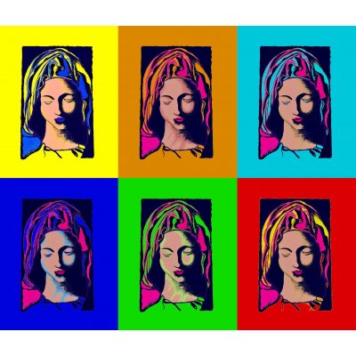 MIXED MEDIA SU TELA TIZIANA STOCCO ' LA MIA PIETA' DI SAN PIETRO 3 ' dimensioni L 70 x H 60 cm.