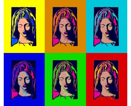 MIXED MEDIA SU TELA TIZIANA STOCCO ' LA MIA PIETA' DI SAN PIETRO 3 ' dimensioni L 70 x H 60 cm.