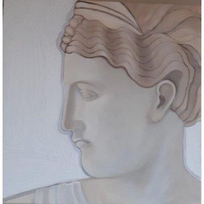 ACRILICO SU TELA STEFANIA COLOMBO ' ELENA ' dimensioni L 50 x H 50 cm.