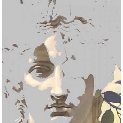 OLIO SU TELA STEFANIA COLOMBO ' PAST CONTINUOUS IN GREY ' dimensioni L 50 x H 50 cm.