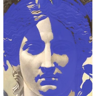 OLIO SU TELA STEFANIA COLOMBO ' PAST CONTINUOUS VIOLET ' dimensioni L 50 x H 50 cm.