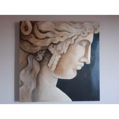 OLIO SU TELA STEFANIA COLOMBO ' SILENT PRESENCE 1 ' dimensioni L 100 x H 100 cm.