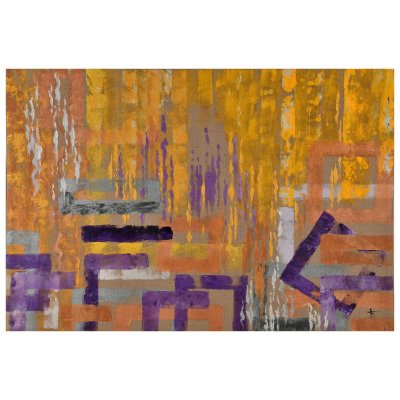 ACRILICO SU TELA FULVIA STEARDO FERMI ' GABBIE APERTE ' dimensioni L 90 x H 65 cm.