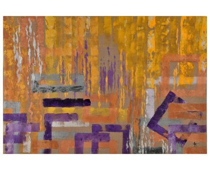 ACRILICO SU TELA FULVIA STEARDO FERMI ' GABBIE APERTE ' dimensioni L 90 x H 65 cm.