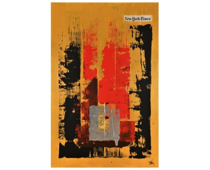 MIXED MEDIA SU TELA FULVIA STEARDO FERMI ' ESPANSIONE ' dimensioni L 80 x H 120 cm.